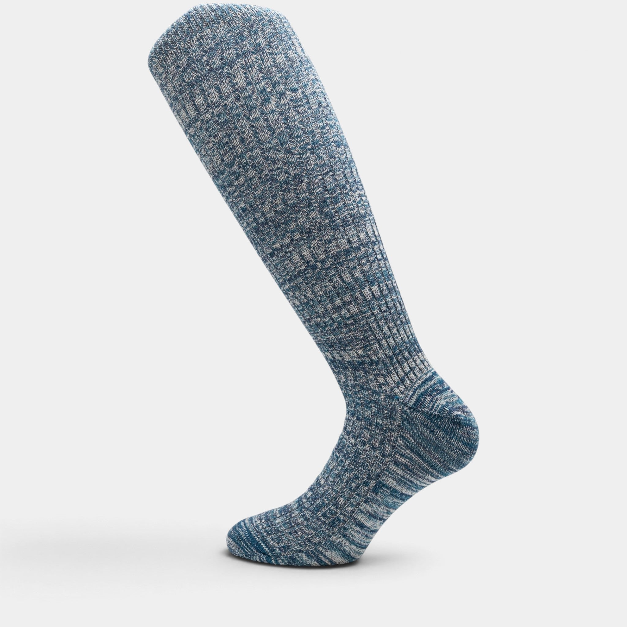 Calzini lunghi in caldo cotone mélange blu