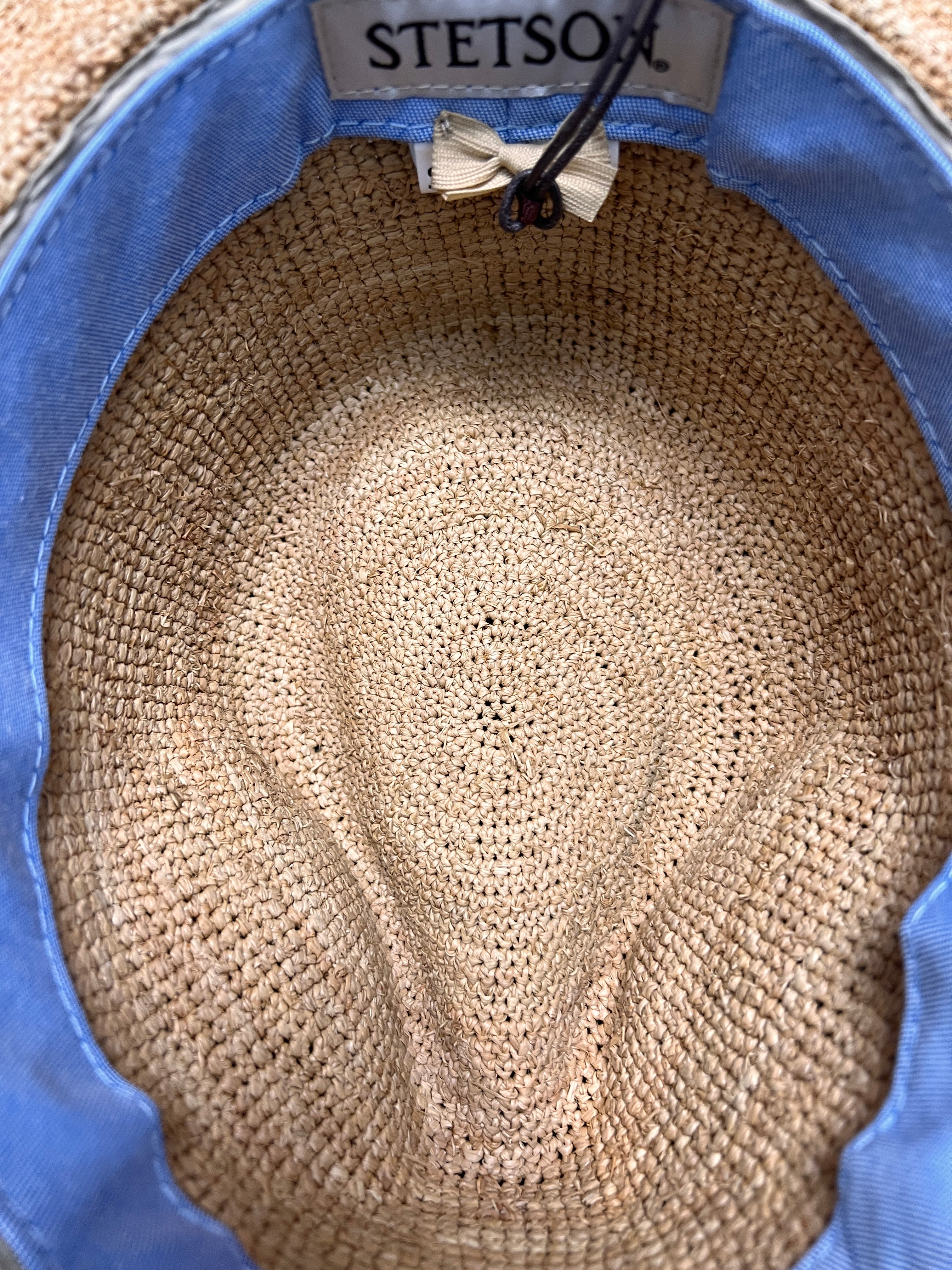 Cappello Stetson Arrotolabile In Raffia Crochet