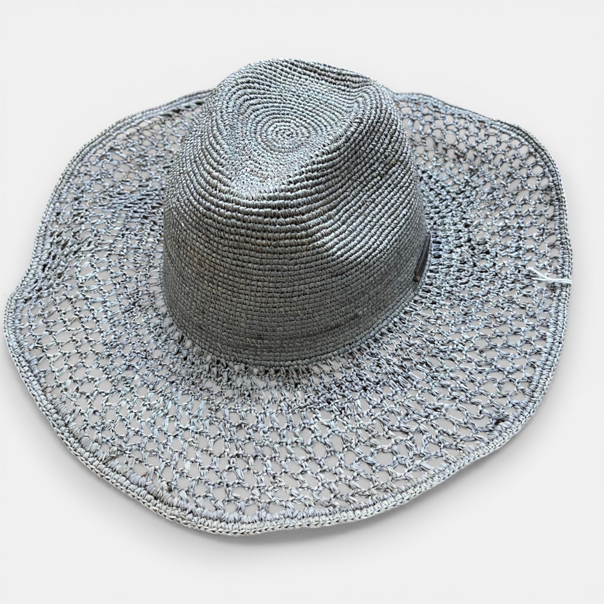 Cappello a Tesa Larga Estivo in Raffia Crochet