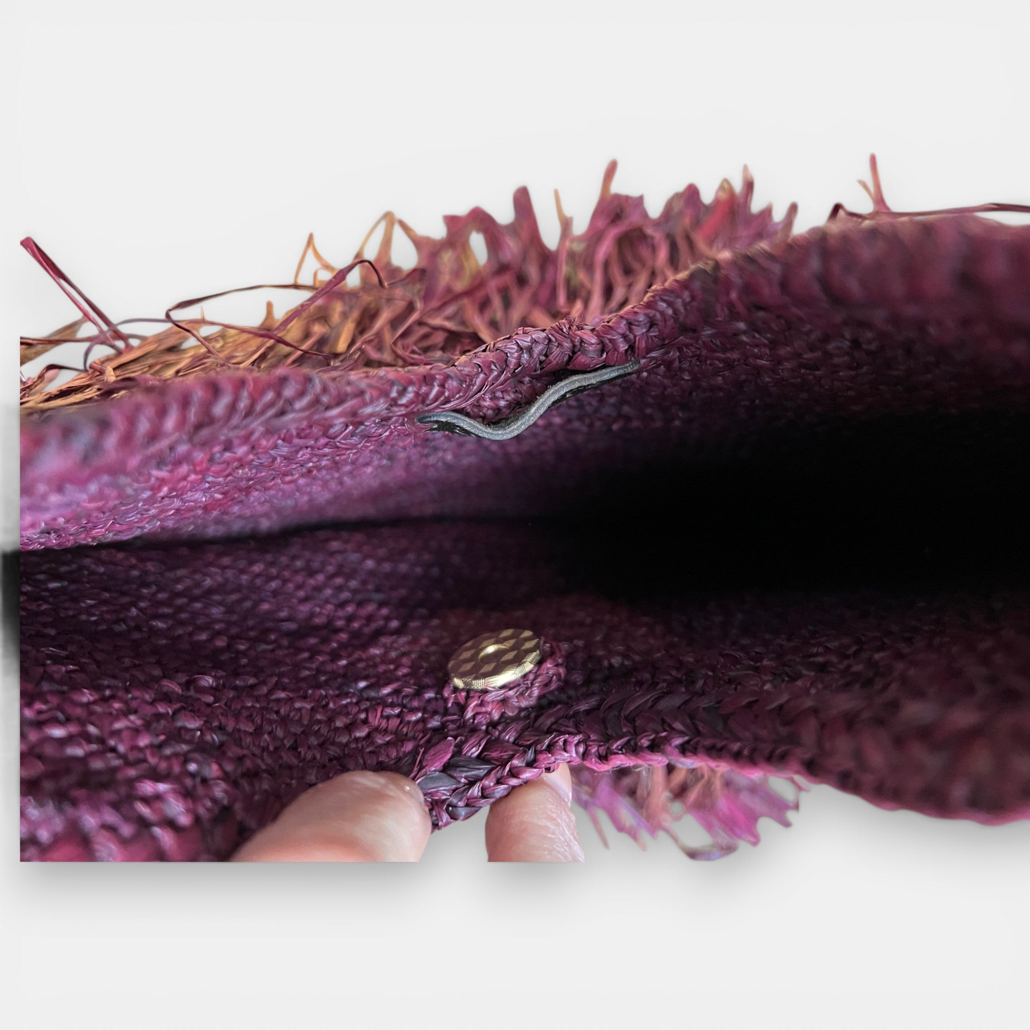 Borsa in Raffia Crochet con Frange