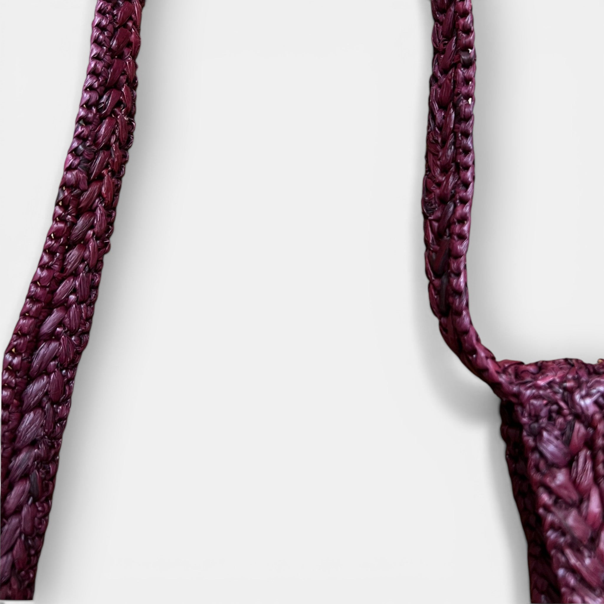 Borsa in Raffia Crochet con Frange