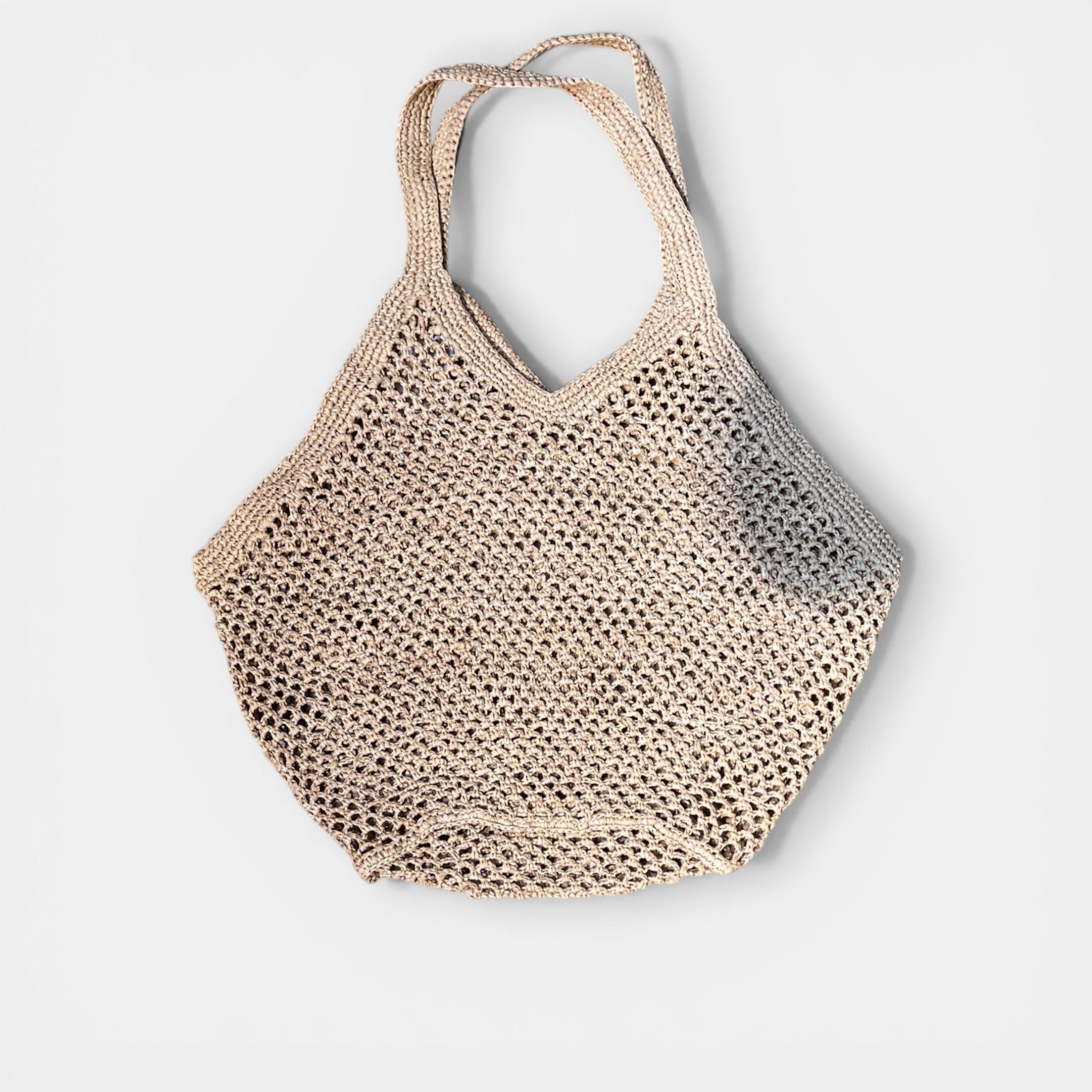 Shopping Bag in Raffia Crochet