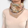 Foulard in Twill di Pura Seta Motivo Floreale 70x70 cm