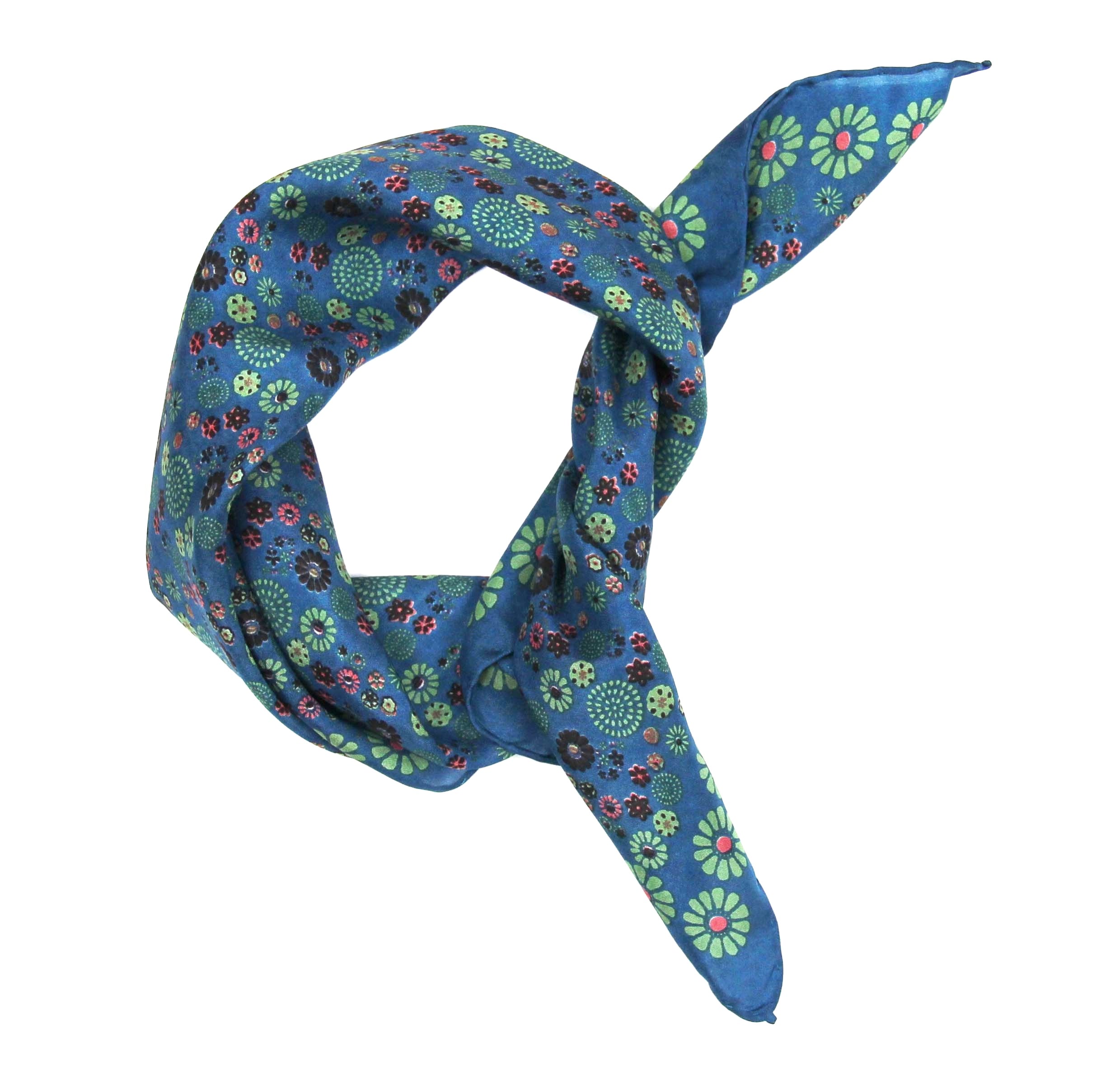 Foulard in Pura Seta 50x50 cm Hanami In Scatola Vintage - Cappelleria Bacca