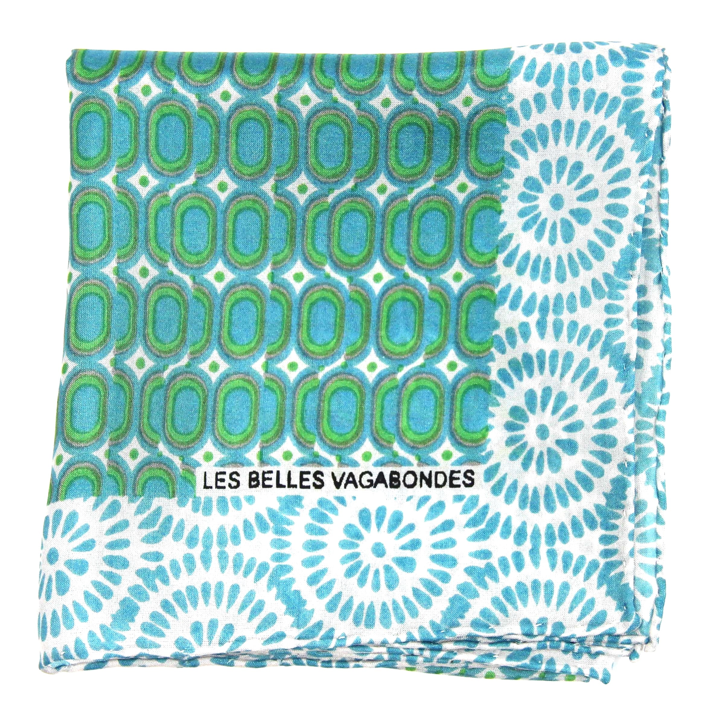 Foulard in Pura Seta 50x50 cm "Tempo" In Scatola Vintage