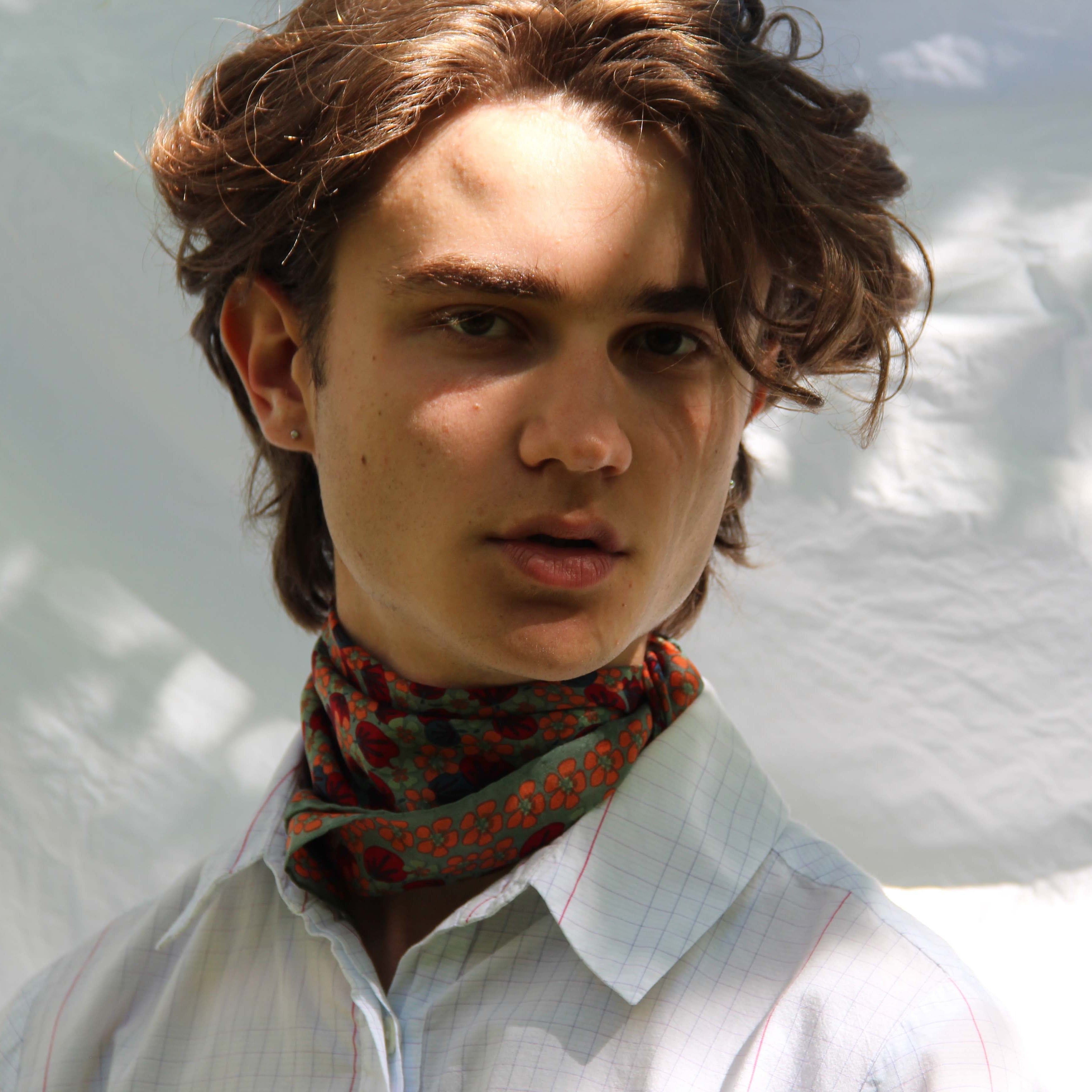 Foulard in Pura Seta 50x50 cm Capucine In Scatola Vintage