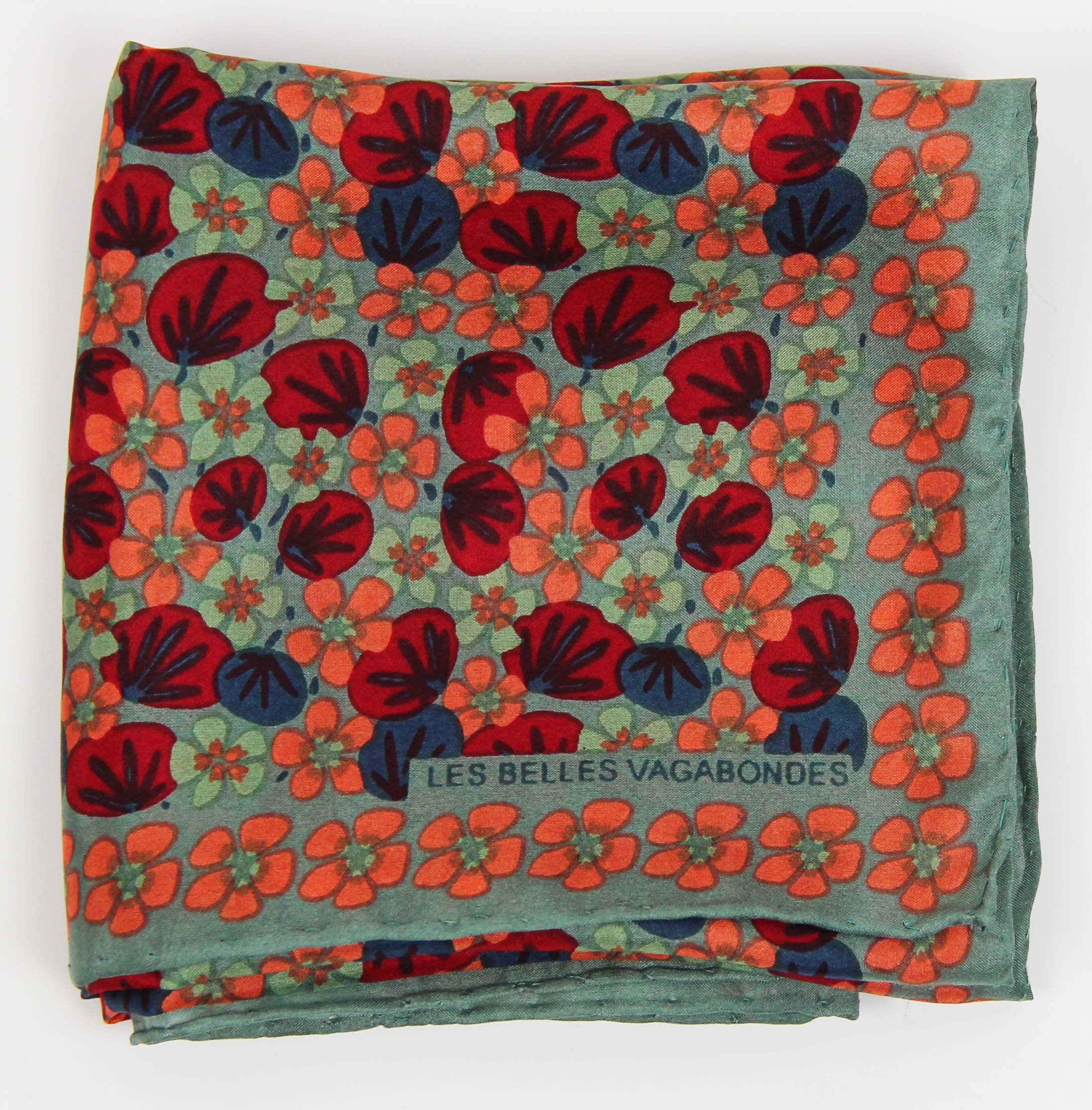 Foulard in Pura Seta 50x50 cm Capucine In Scatola Vintage