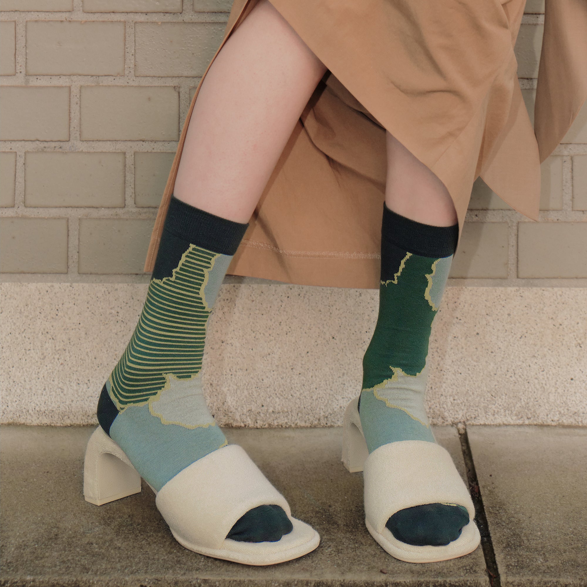 Calzini In Cotone Spaiati Teal Cloud