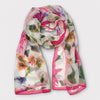 Sciarpa In Pura Seta Georgette 45 x 160 Flora - Cappelleria Bacca