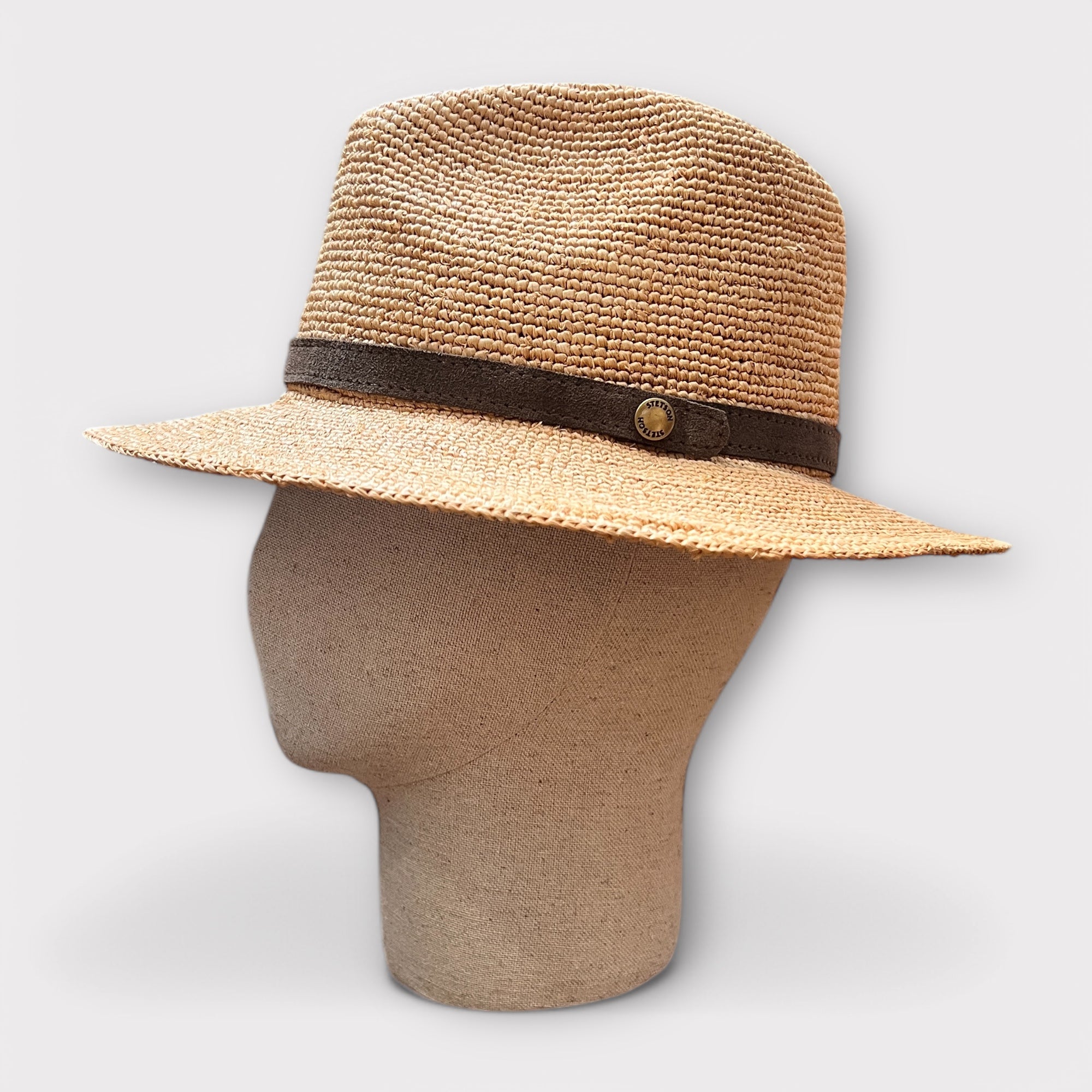 Cappello Stetson Arrotolabile In Raffia Crochet