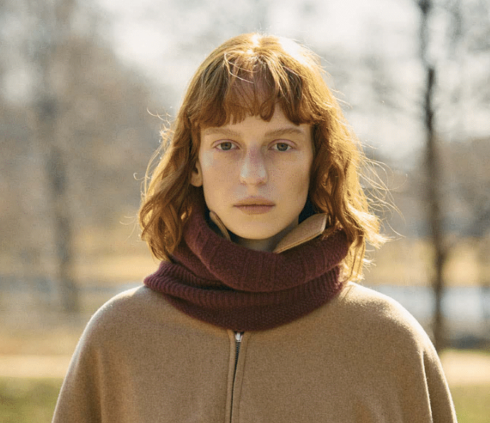 Collo/Beanie Trasformabile In Maglia Di Cashmere