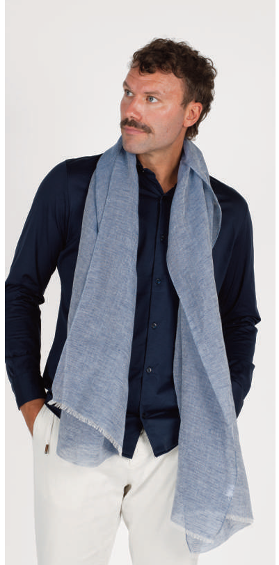 Sciarpa Estiva In Puro Lino Unisex 56x180 cm