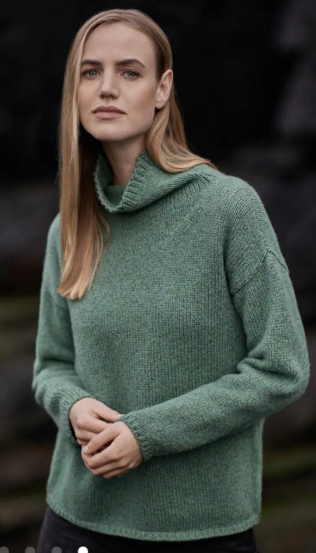 Maglione Donna In Pura Lana Verde Salvia