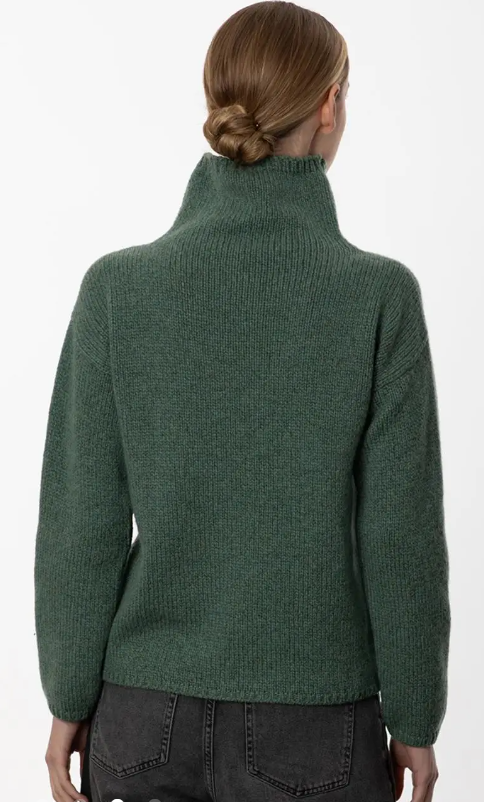 Maglione Donna In Pura Lana Verde Salvia