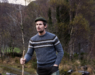 Maglione Uomo In Pura lana Donegal Fairisle