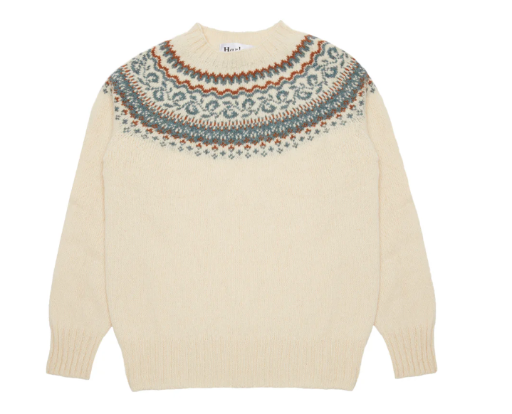 Maglione Donna In Maglia Di Lana Scozzese Fairisle Jumper