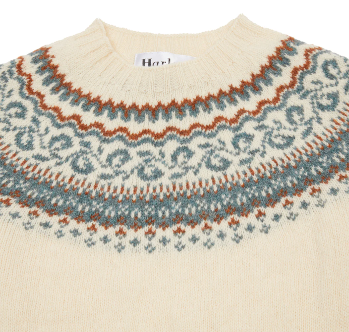 Maglione Donna In Maglia Di Lana Scozzese Fairisle Jumper