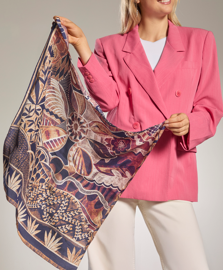 Foulard 70x70 In Pura Seta Crepe Barbieri