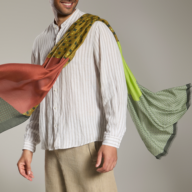 Sciarpa Estiva Unisex In 100% Modal 60x180