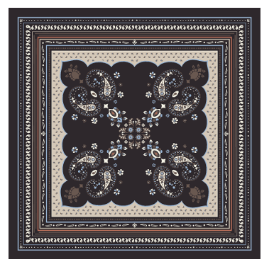 Foulard Unisex 70x70 In Puro Cotone - Cappelleria Bacca