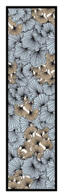 Sciarpa in Pura Seta Georgette Motivo Fiori Stilizzati 45x160 cm - Cappelleria Bacca