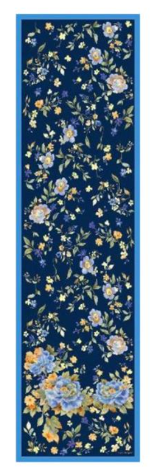 Sciarpa in Pura Seta Georgette Motivo Floreale 45x160 cm