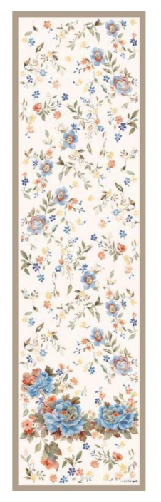 Sciarpa in Pura Seta Georgette Motivo Floreale 45x160 cm