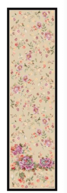 Sciarpa in Pura Seta Georgette Motivo Floreale 45x160 cm