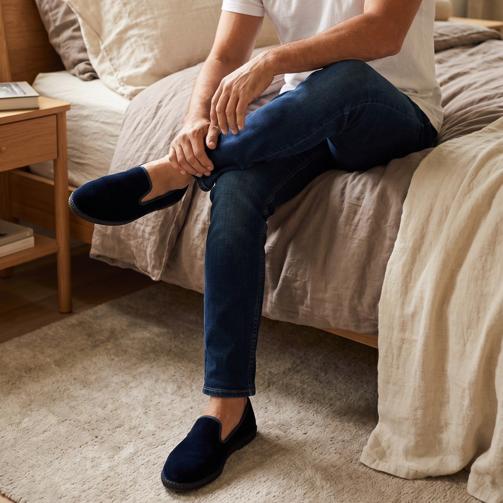 Friulane Originali Uomo In Velluto Nero