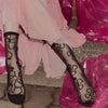 Calzini Da Donna Spaiati In Tulle E Cotone Black Florin - Cappelleria Bacca