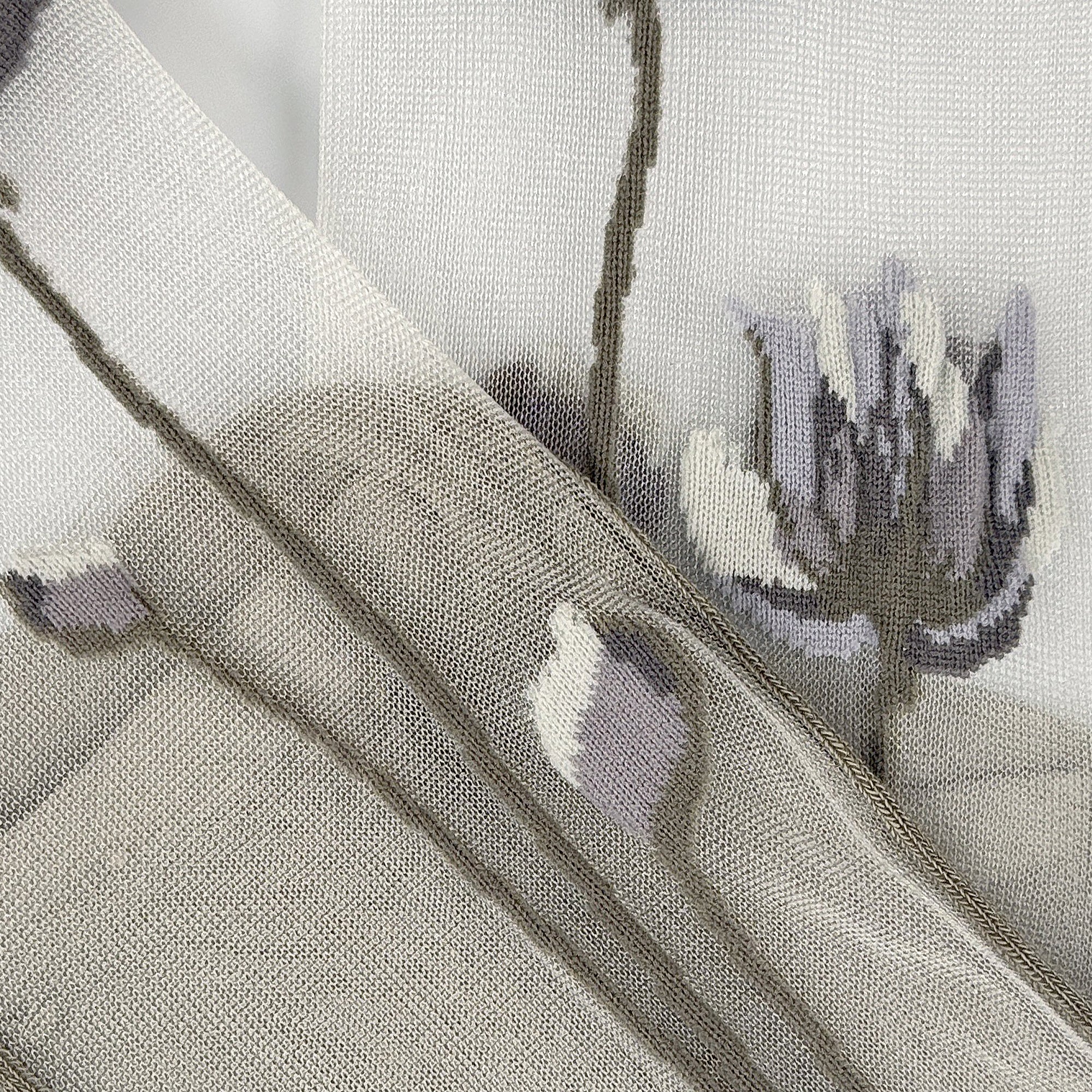 Calzini Da Donna Spaiati In Tulle e Cotone Grey Bloom - Cappelleria Bacca
