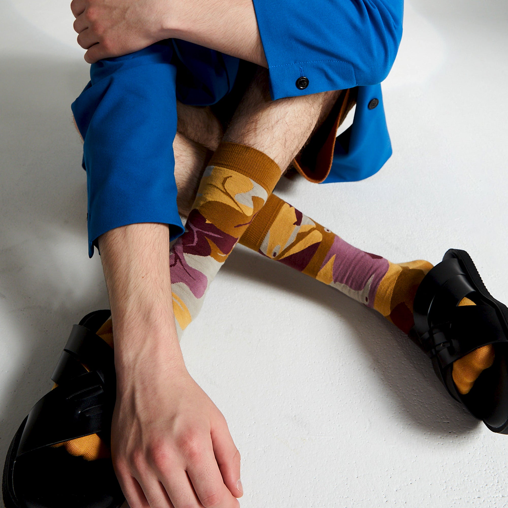 Calzini Spaiati Unisex Mid Calf In Cotone Bee Bird - Cappelleria Bacca