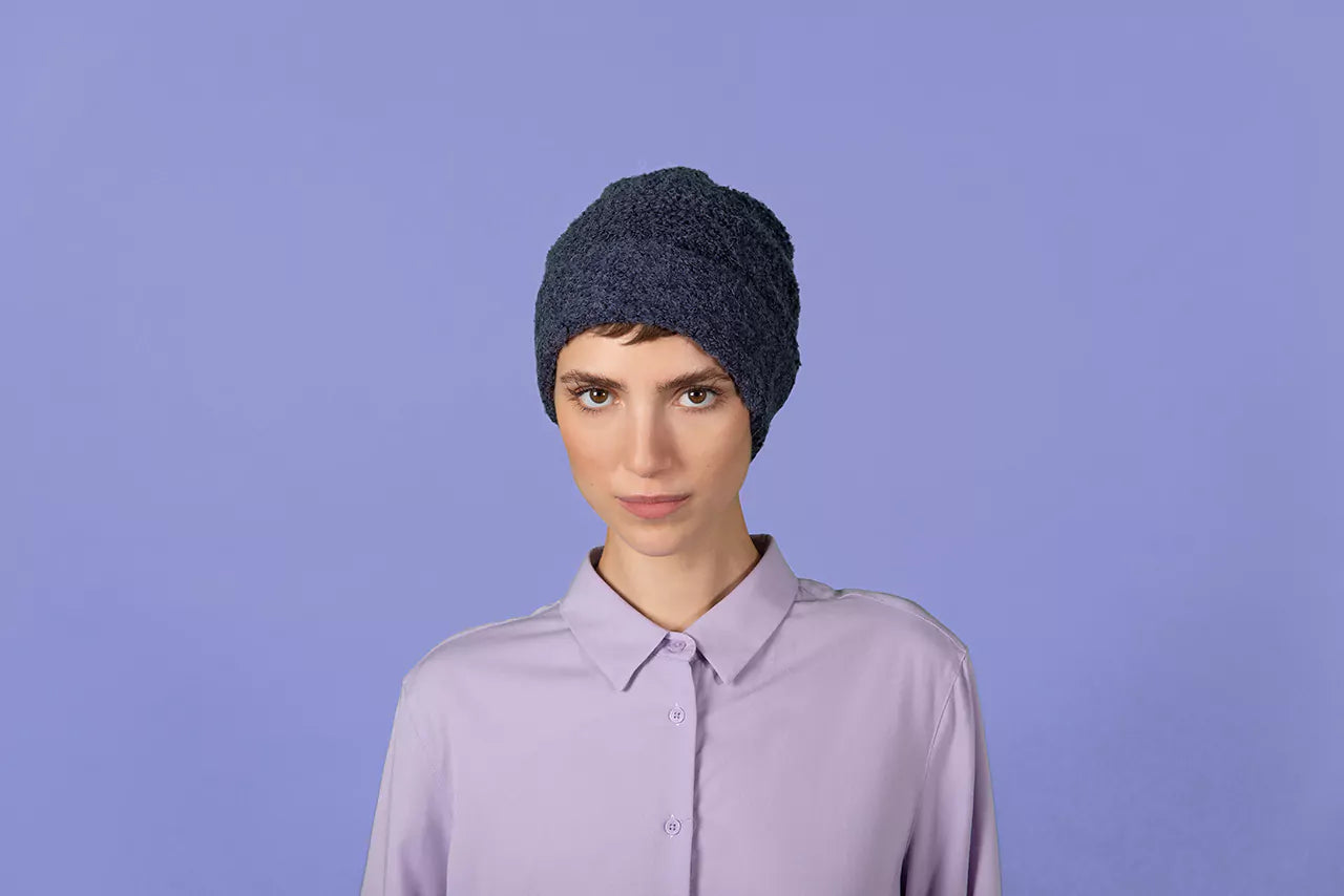 Berretto Beanie In Alpaca E Lana Boucle' "Shaun" Kopka