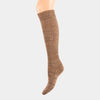 Calzino lungo donna color marrone mélange cotone