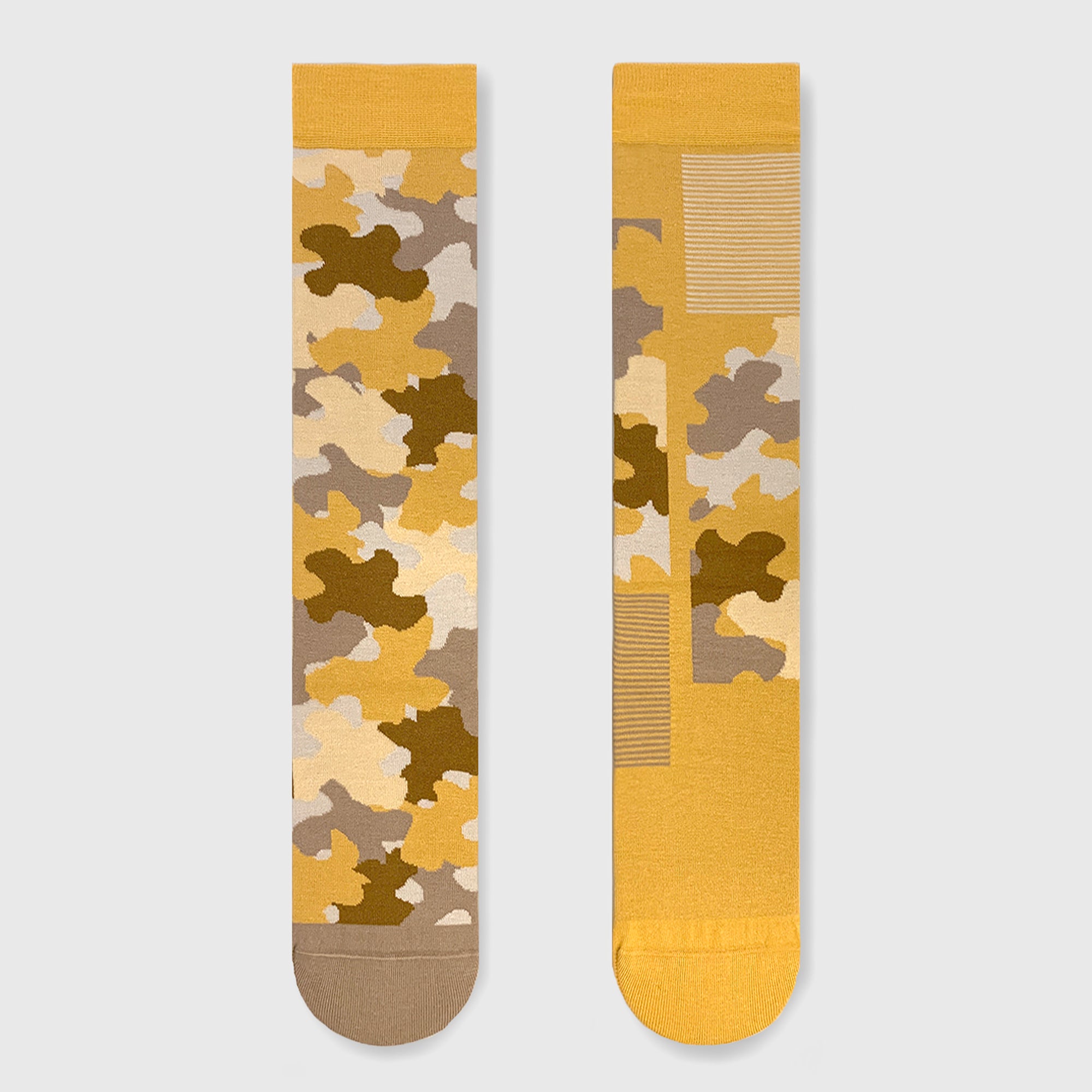 Calzini Spaiati Unisex In Cotone E Modal Motivo Giallo Camouflage - Cappelleria Bacca