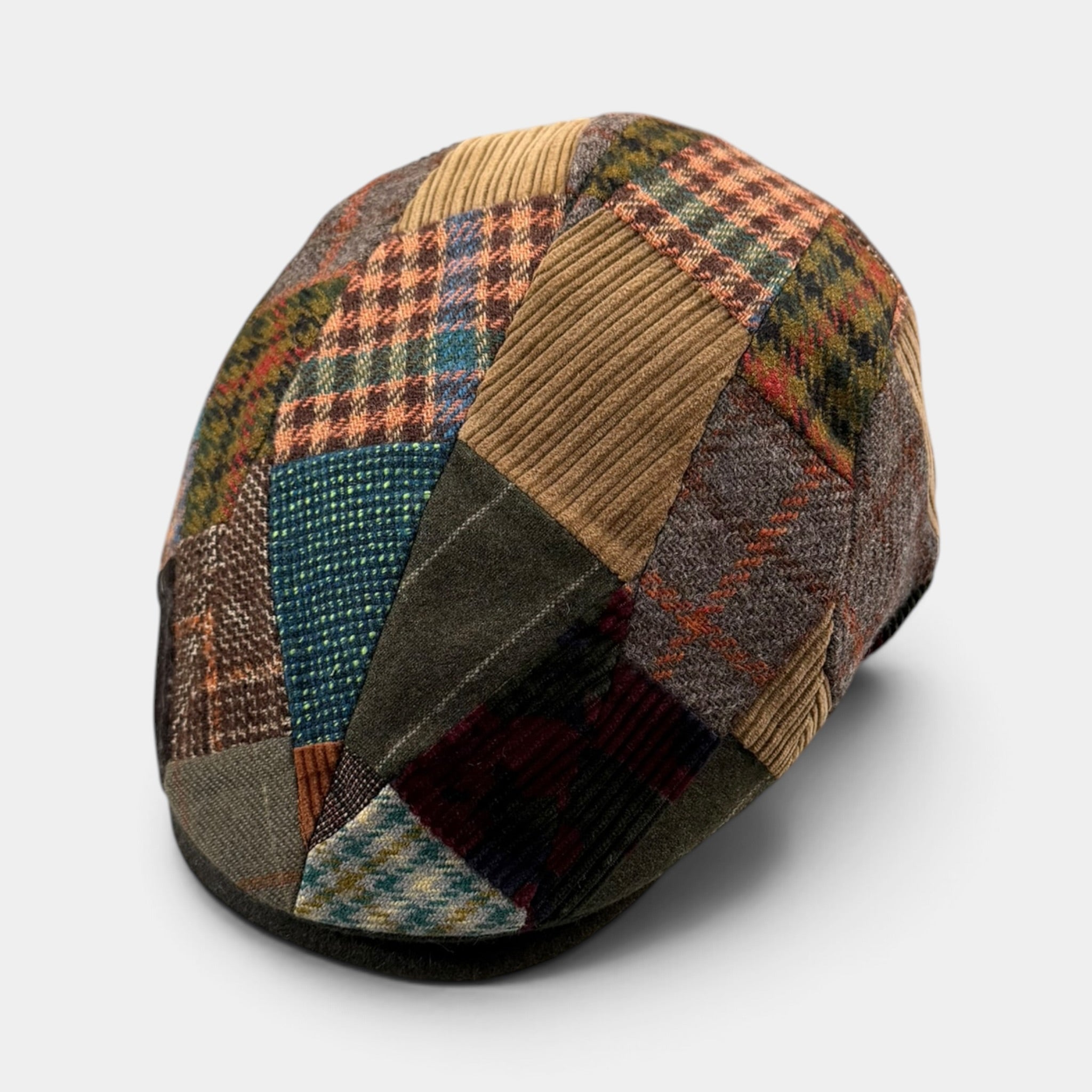 Coppola In Tessuto Di Pura Lana Patchwork Marrone - Alfonso D'Este