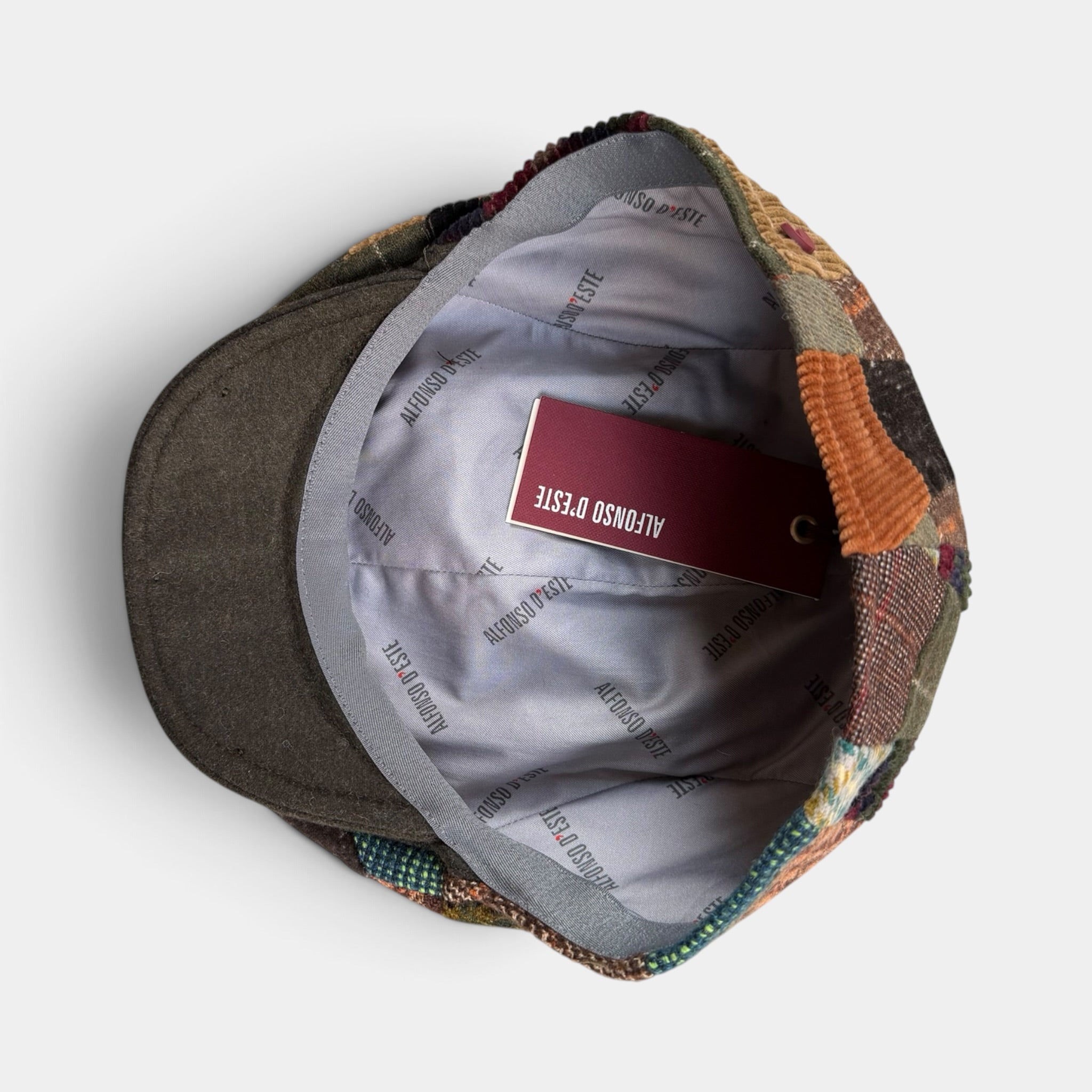 Coppola In Tessuto Di Pura Lana Patchwork Marrone - Alfonso D'Este
