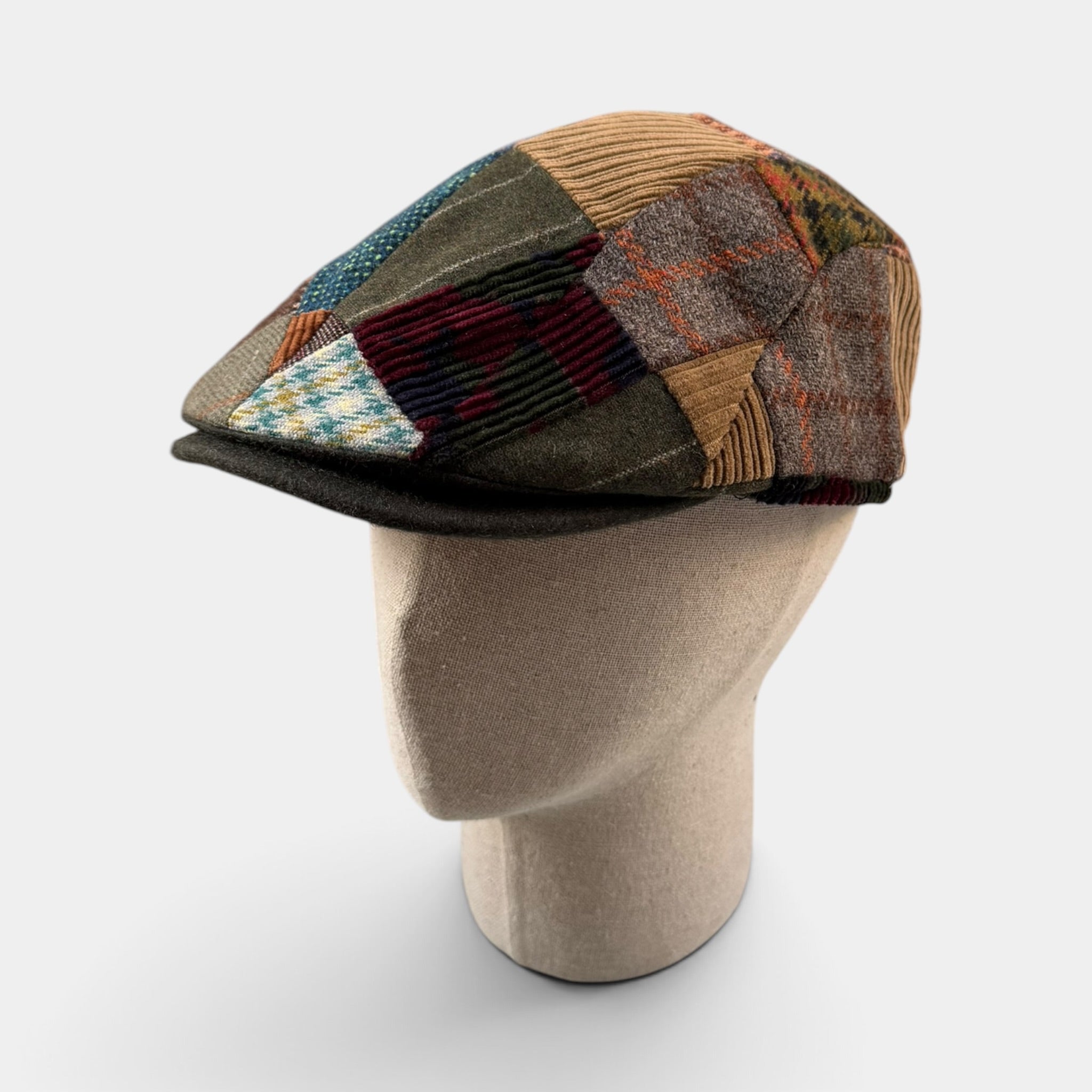 Coppola In Tessuto Di Pura Lana Patchwork Marrone - Alfonso D'Este