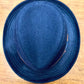 Cappello Fedora blu In Lana