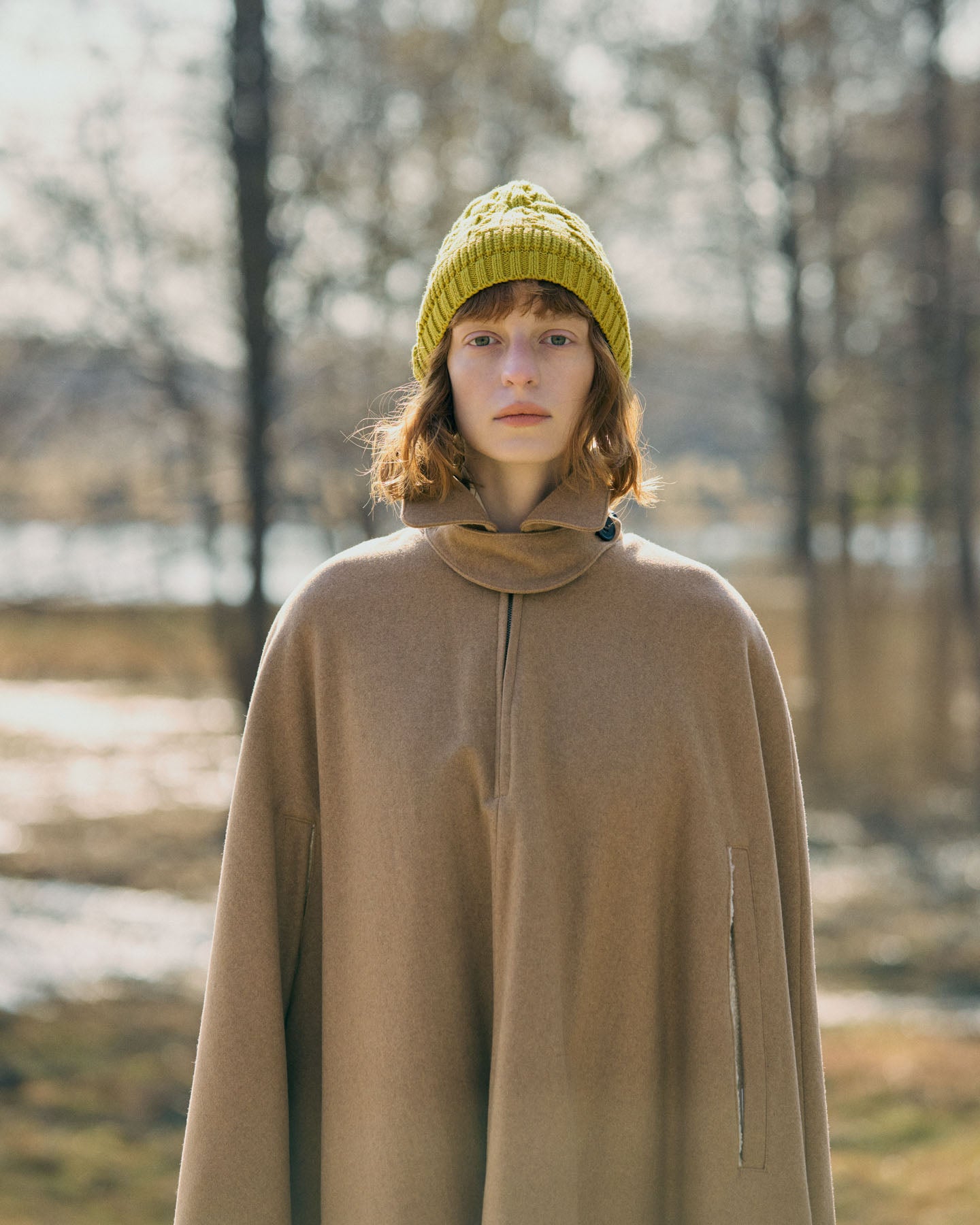 Berretto Beanie In Maglia Di Cotone E Cashmere