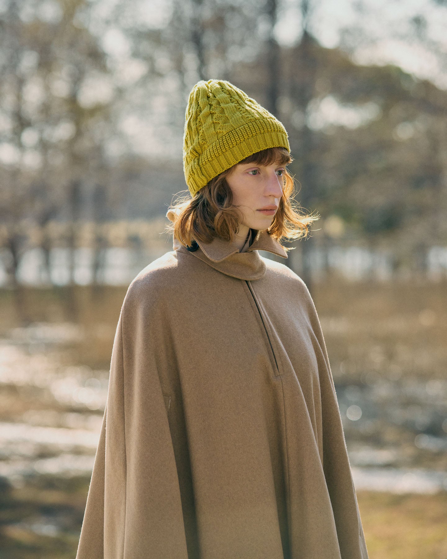 Berretto Beanie In Maglia Di Cotone E Cashmere