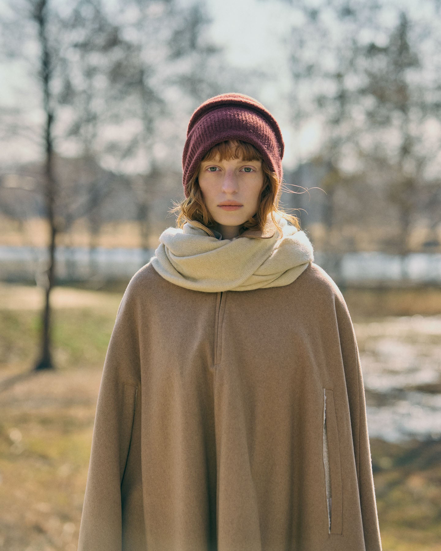 Collo/Beanie Trasformabile In Maglia Di Cashmere