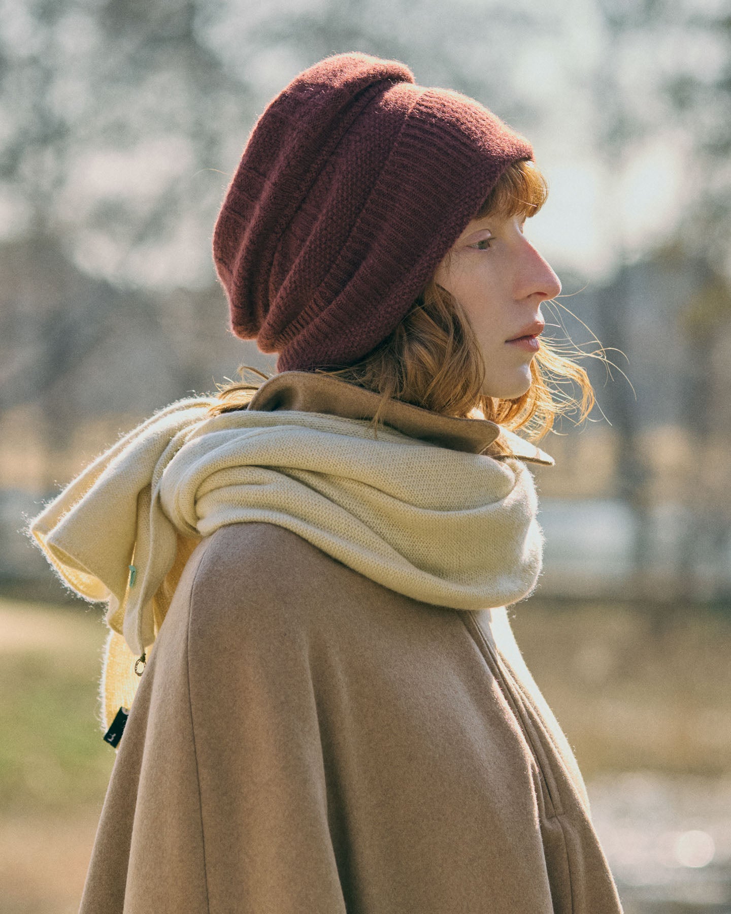 Collo/Beanie Trasformabile In Maglia Di Cashmere