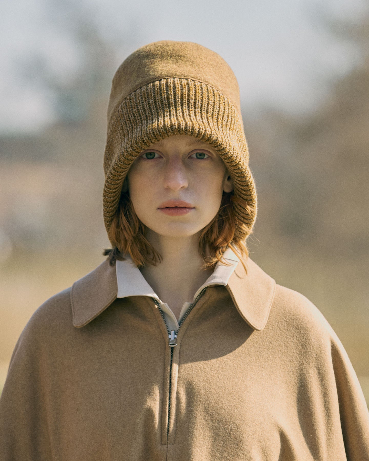Berretto In Lana Cotta Con Risvolto In Maglia