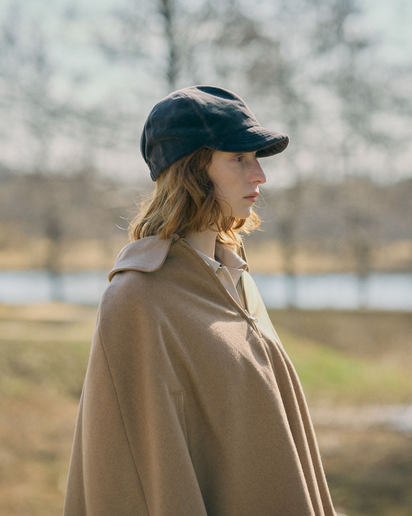 Berretto In Velluto Con Visiera