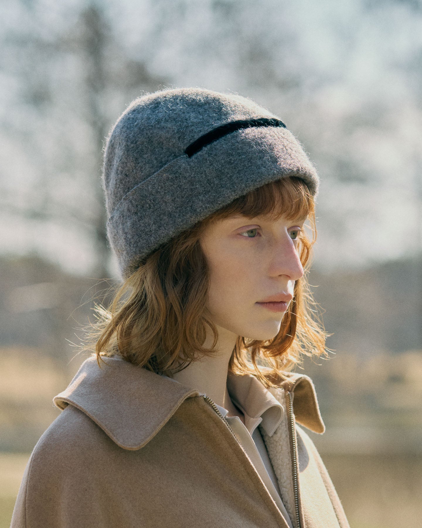 Berretto In panno Di Alpaca E Lana