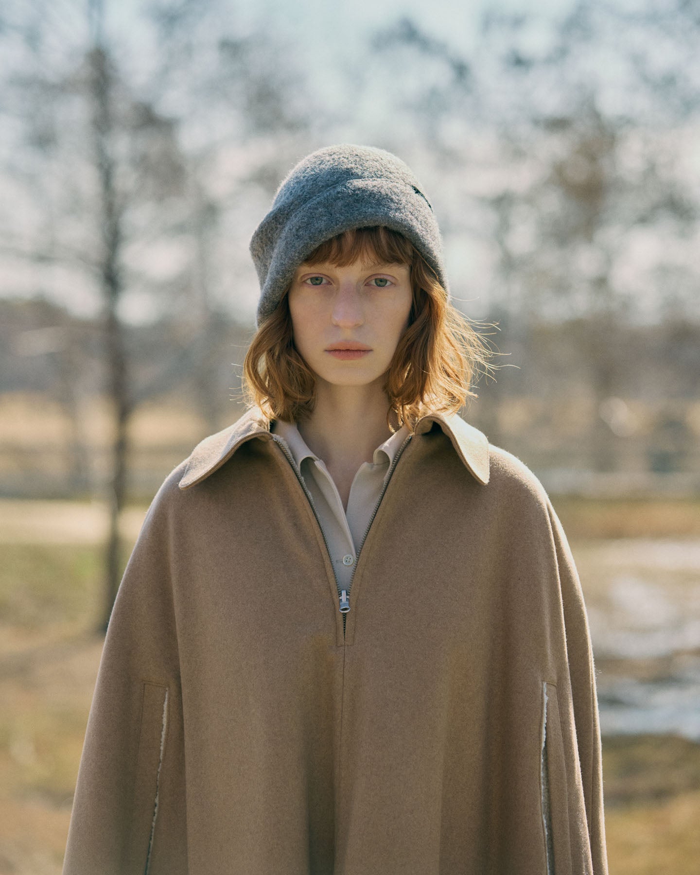 Berretto In panno Di Alpaca E Lana