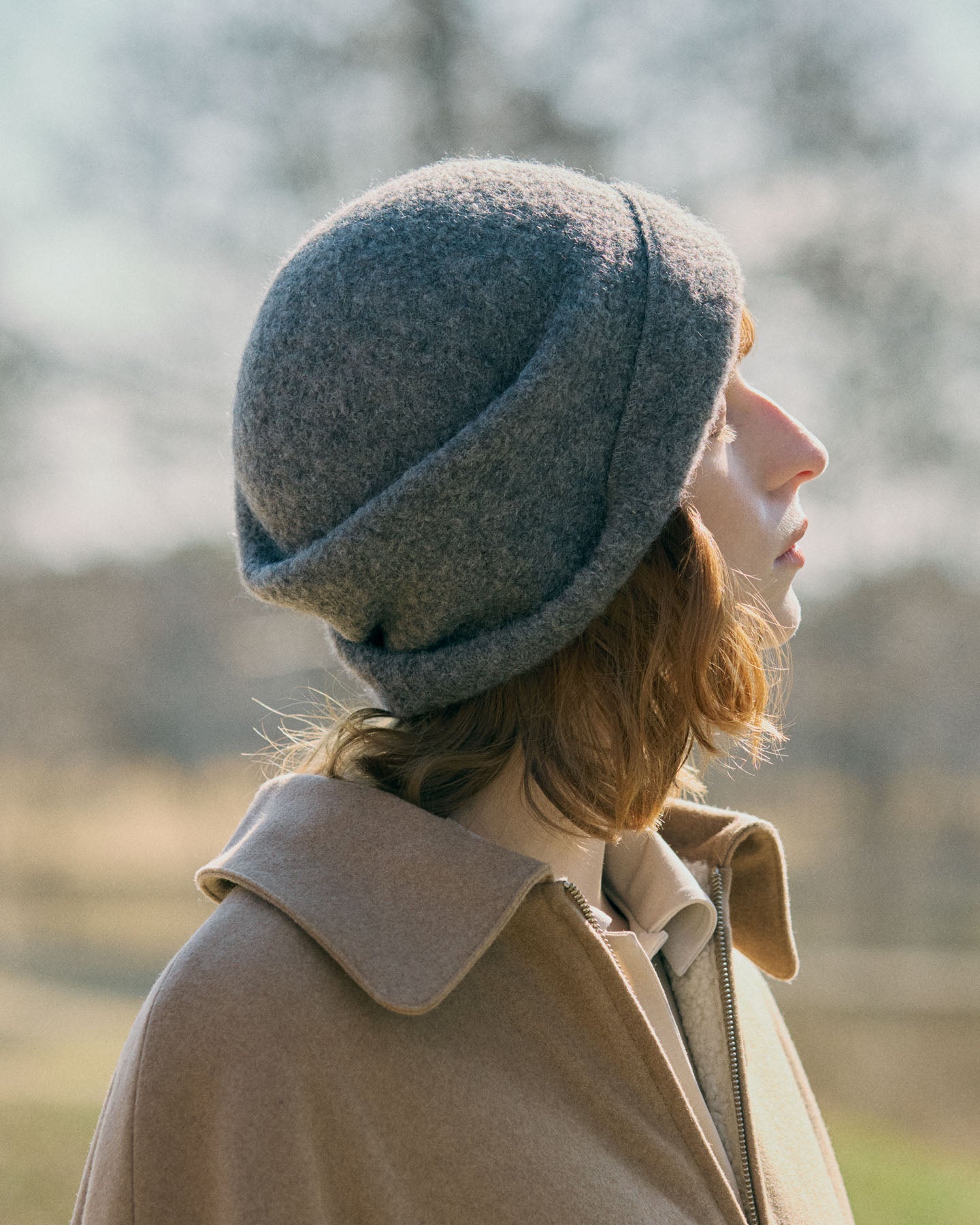 Berretto In panno Di Alpaca E Lana