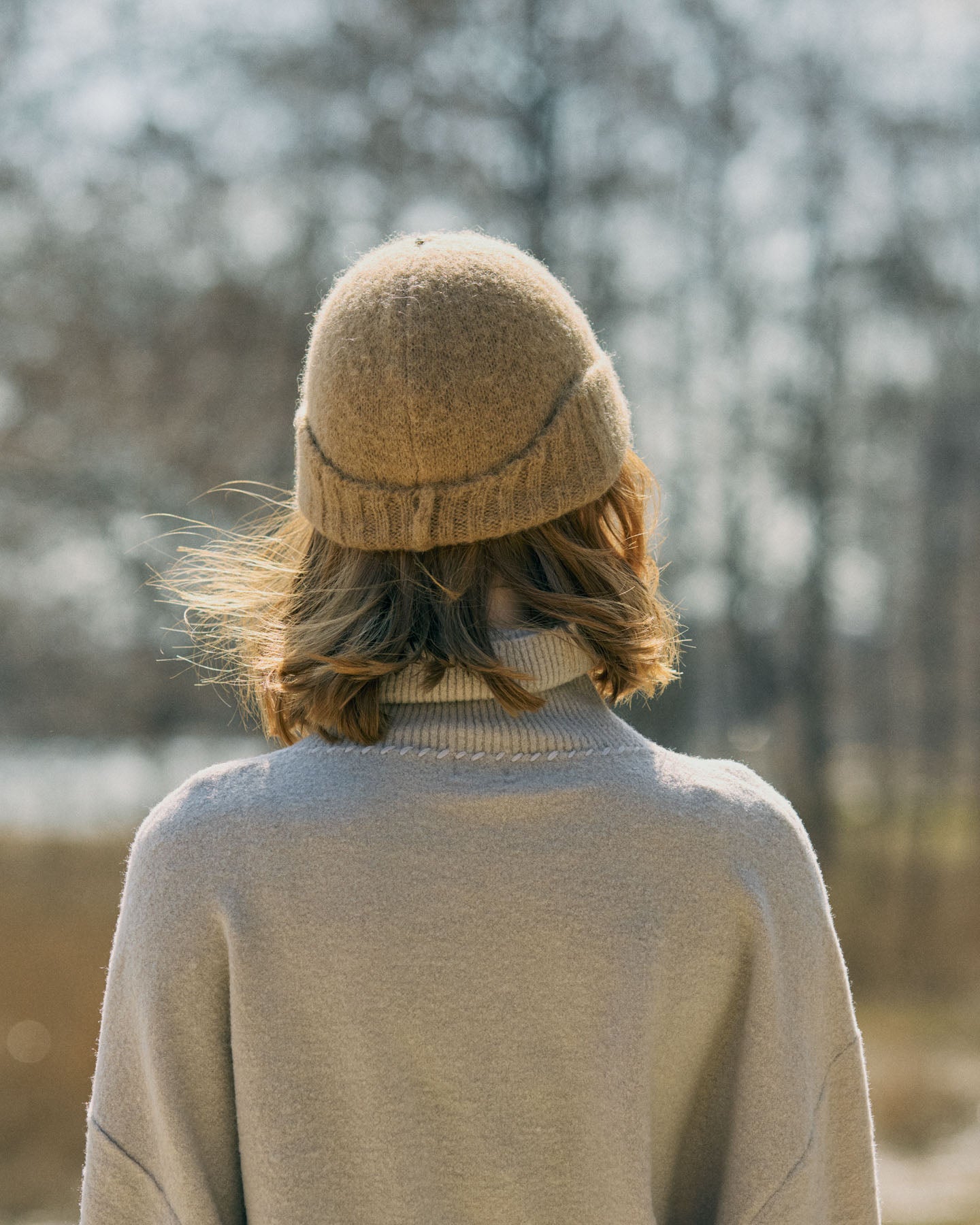 Berretto Beanie In Maglia Di Alpaca