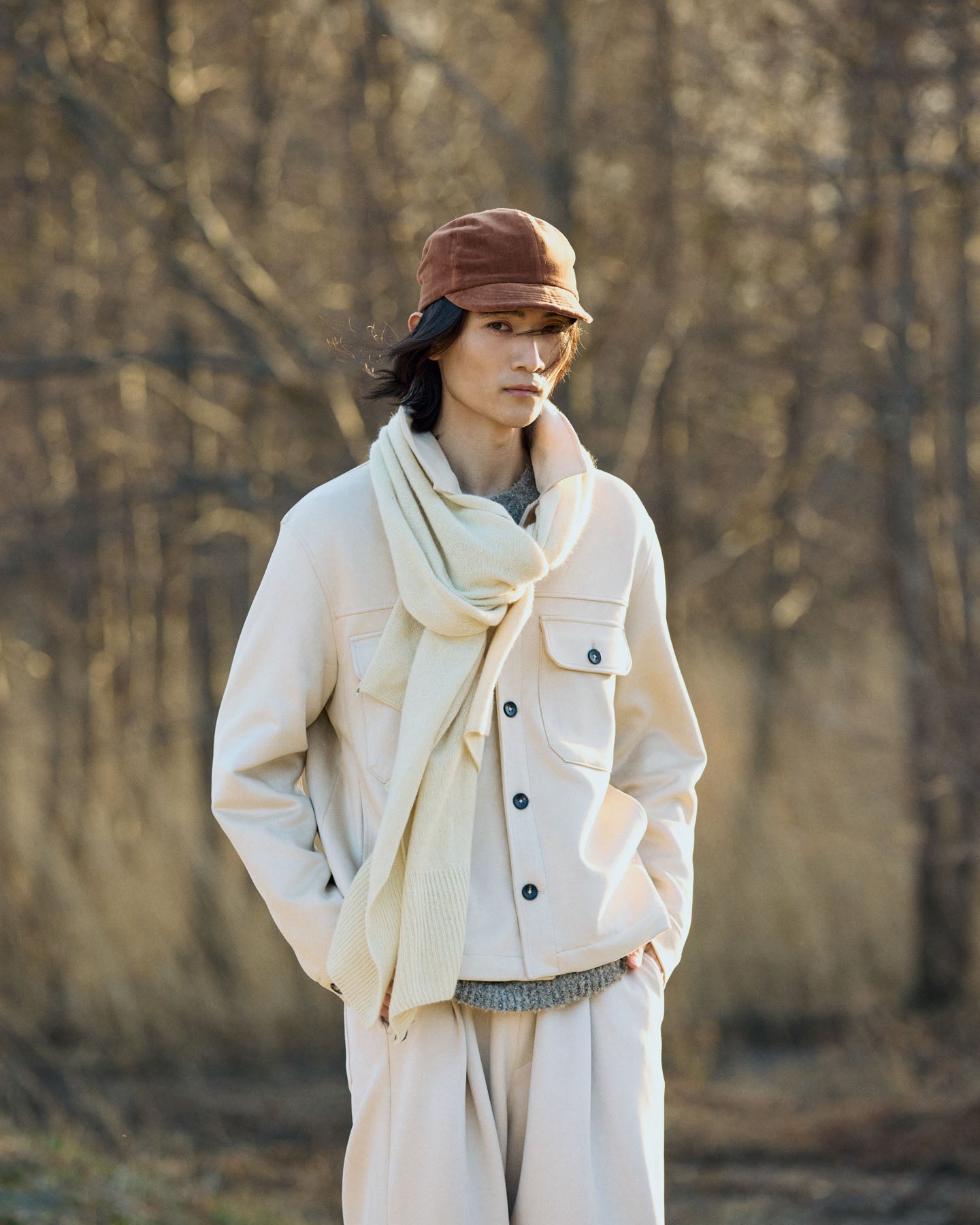 Berretto In Velluto Con Visiera